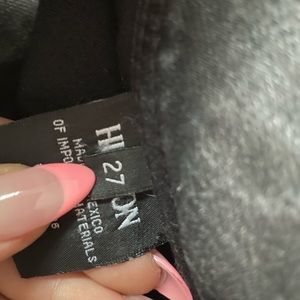 Womens black button down Hudson jeans